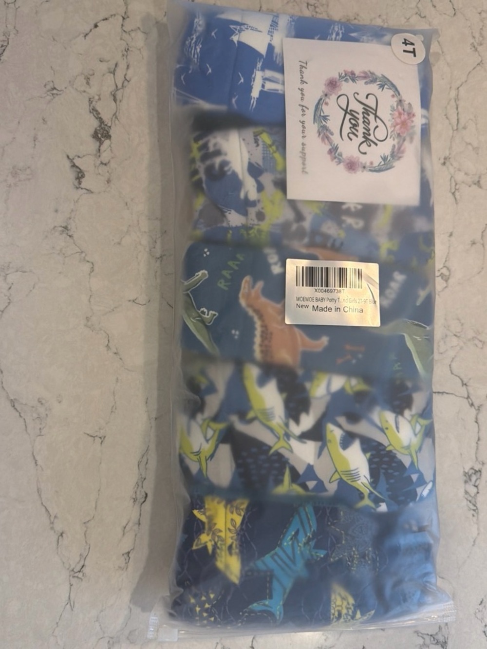 MooMoo Designs Blue and Yellow Animal & Shark Footed Onesie